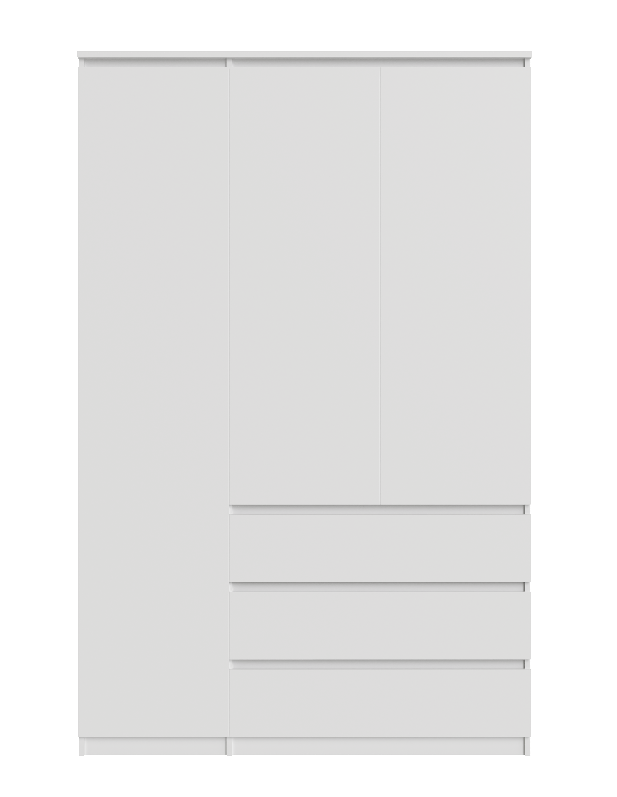 Шкаф для одежды 3д3я  "Сноули" ИВ-121.21 Белый _2432