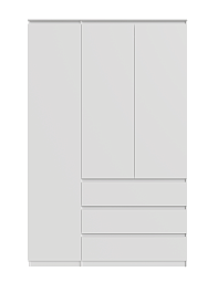 Шкаф для одежды 3д3я  "Сноули" ИВ-121.21 Белый _2432